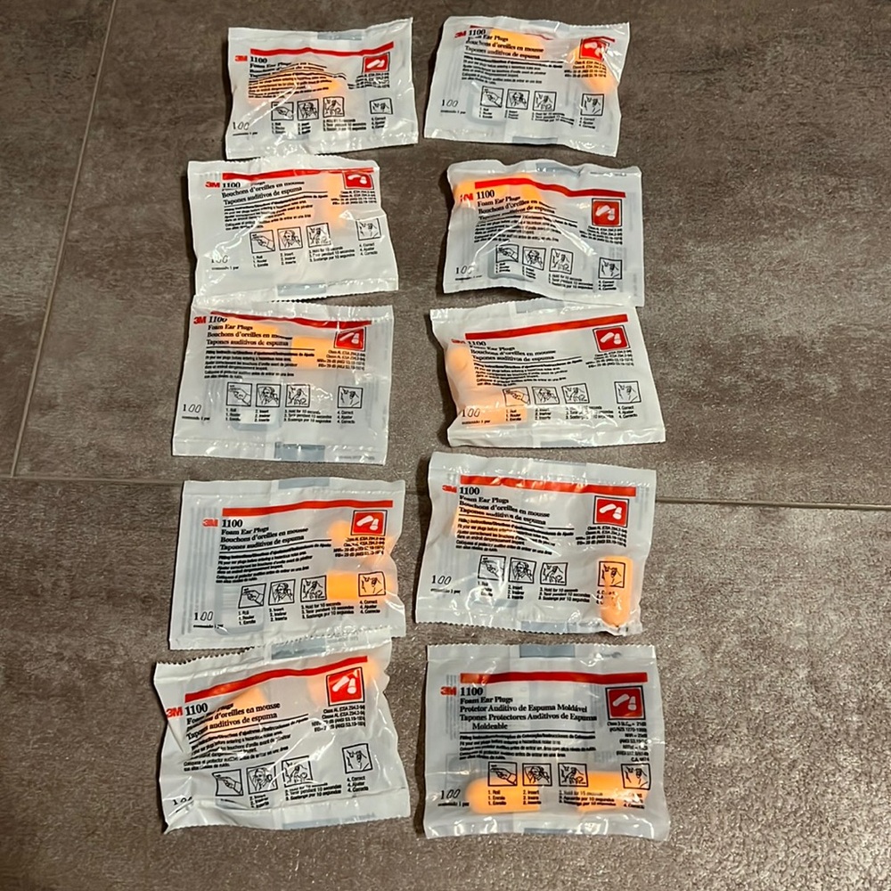 10 pack 3M ear plugs